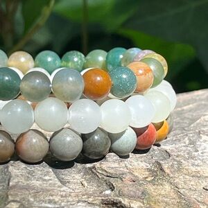 8mm beautiful natural crystal‎ bracelet set